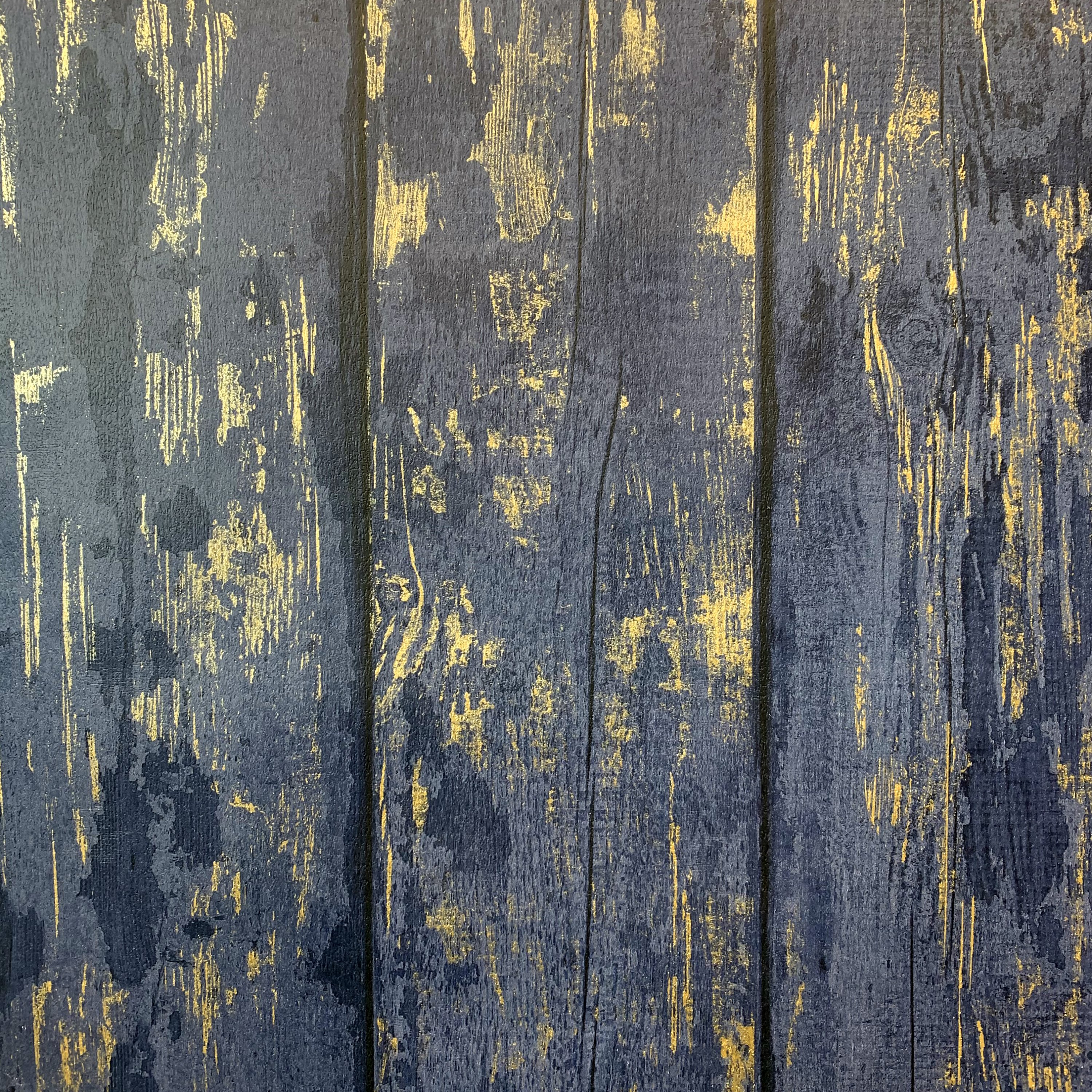 Metallic Washed Wood Navy/gold Wallpaper - Navy Wallpaper Wood Effect , HD Wallpaper & Backgrounds