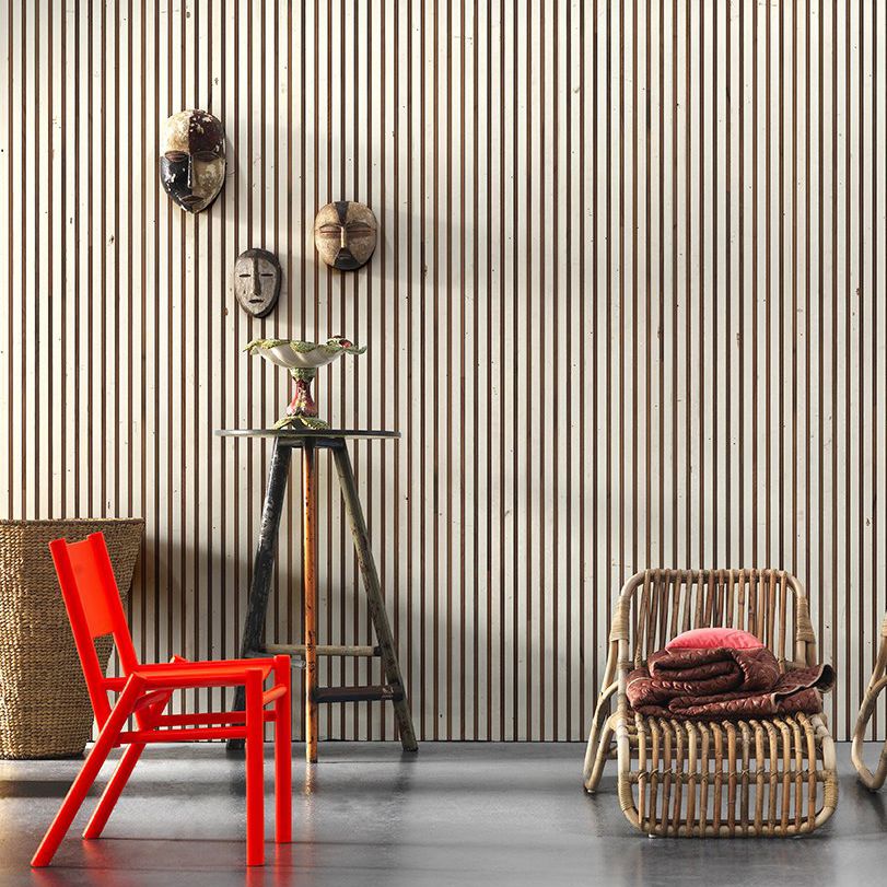 Contemporary Wallpaper 
 Srcset Https - Tim-03 Timber Strips By Piet Hein Eek Nlxl Wallpaper , HD Wallpaper & Backgrounds