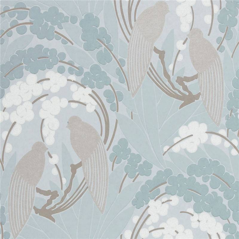 Duck Egg Blue Silver 60122 Love Birds Boutique Harlequin - Grey And Duck Egg Blue , HD Wallpaper & Backgrounds