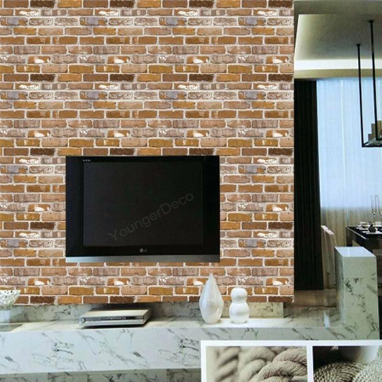 Red Brick Effect Wallpaper - Wall , HD Wallpaper & Backgrounds