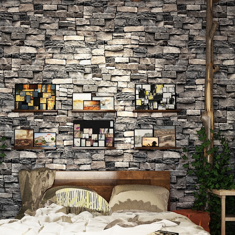 Vintage Brick Wallpaper Bedroom , HD Wallpaper & Backgrounds