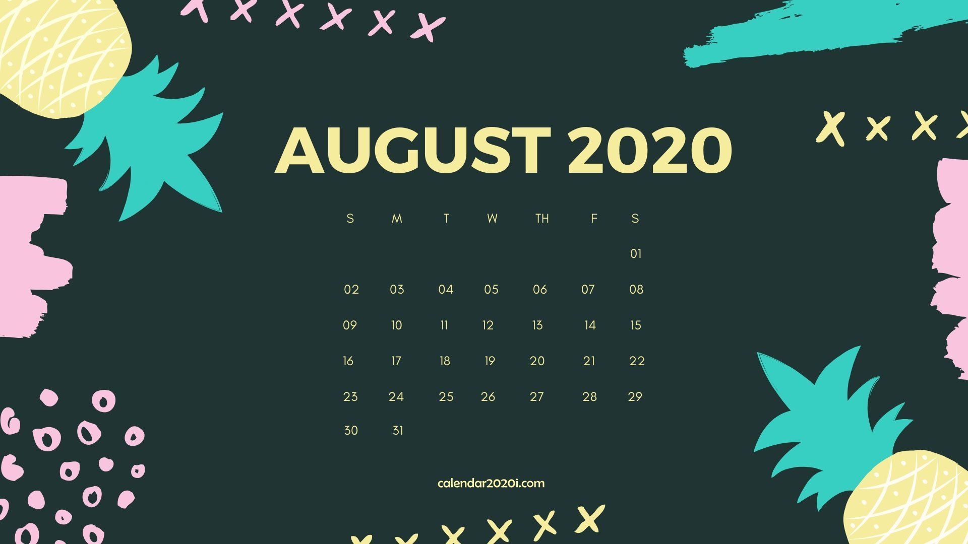 Calendar August 2020 Cute , HD Wallpaper & Backgrounds