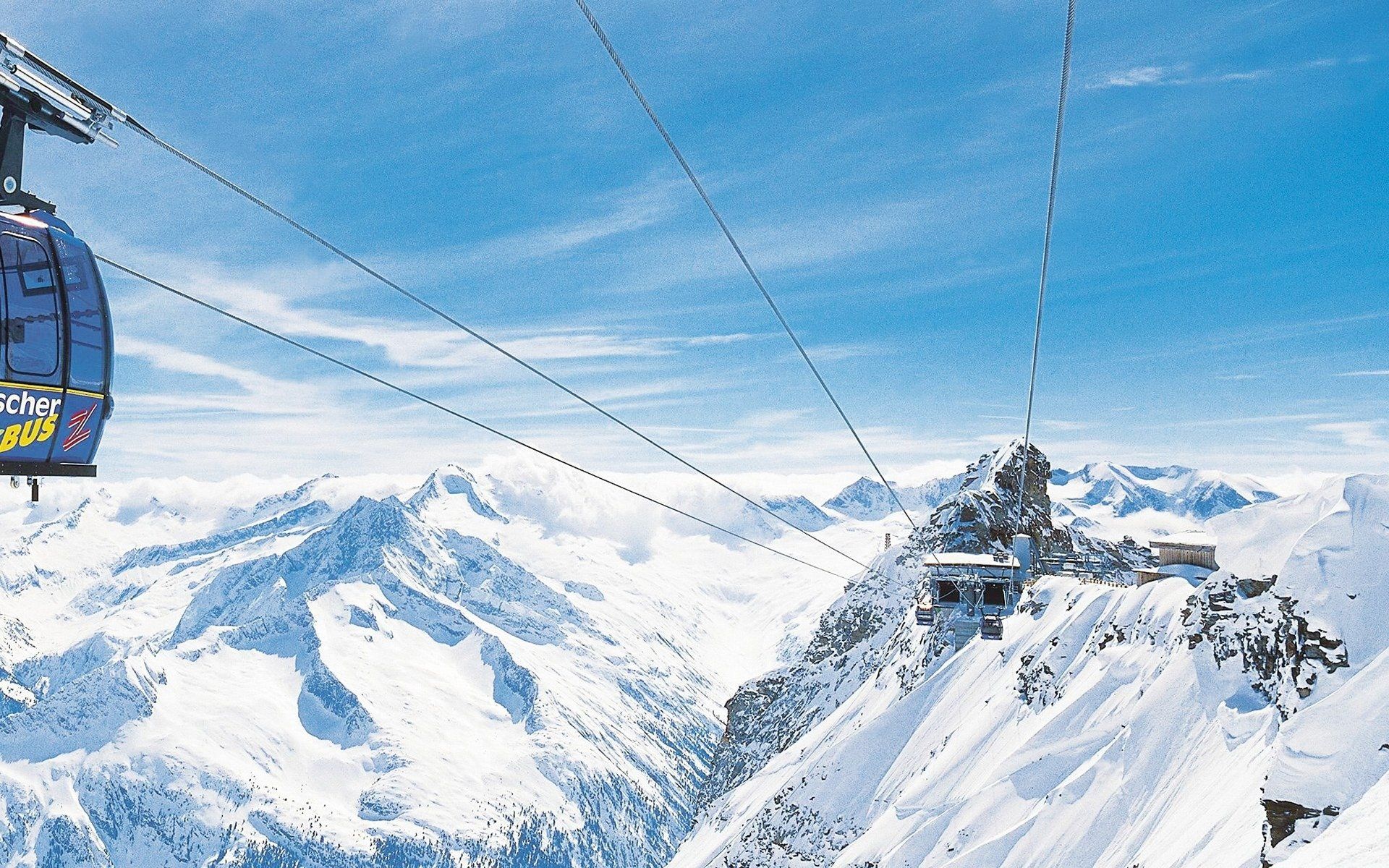 Ski Lift Skiing Snowboarding Winter Snow Mountains - Ski Mountain Mac Background , HD Wallpaper & Backgrounds