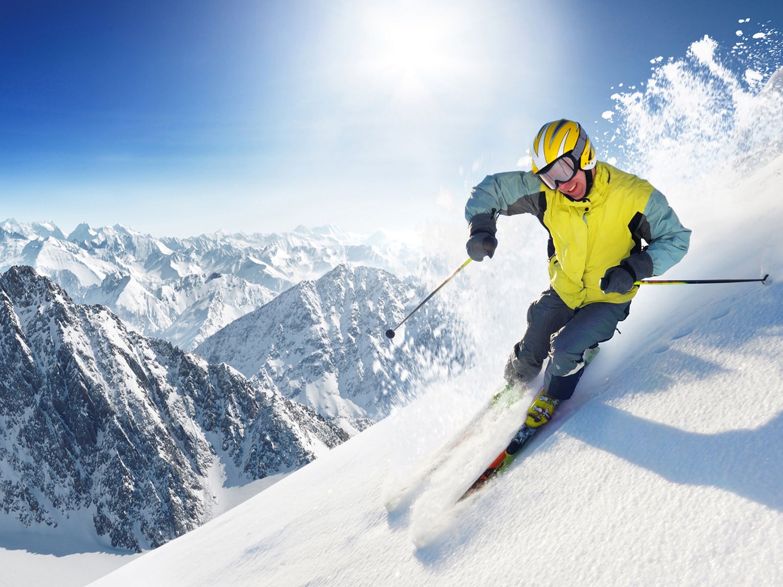 Skiing Hd Background , HD Wallpaper & Backgrounds