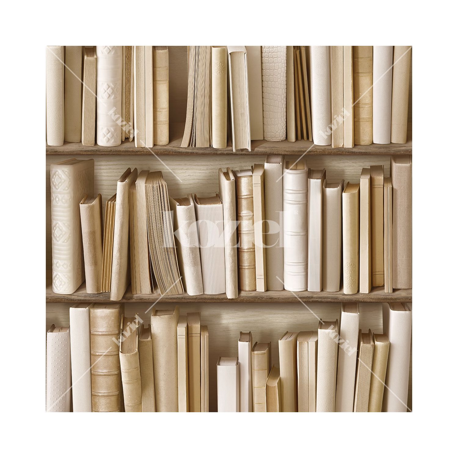 Ivory Bookshelves Wallpaper - Light Brown Aesthetic Brown , HD Wallpaper & Backgrounds