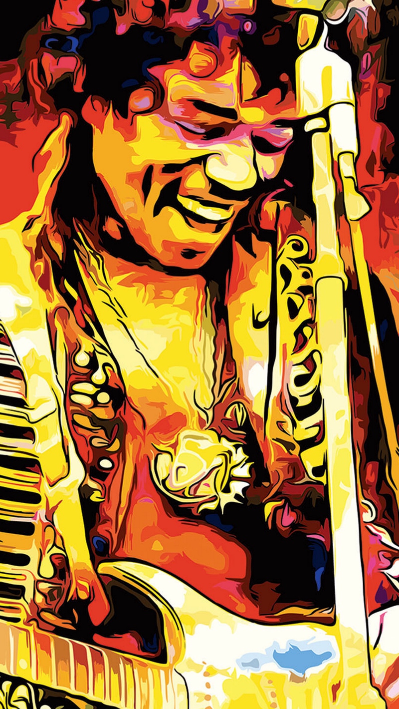 Jimi Hendrix Iphone Wallpaper - Jimi Hendrix Iphone Background , HD Wallpaper & Backgrounds