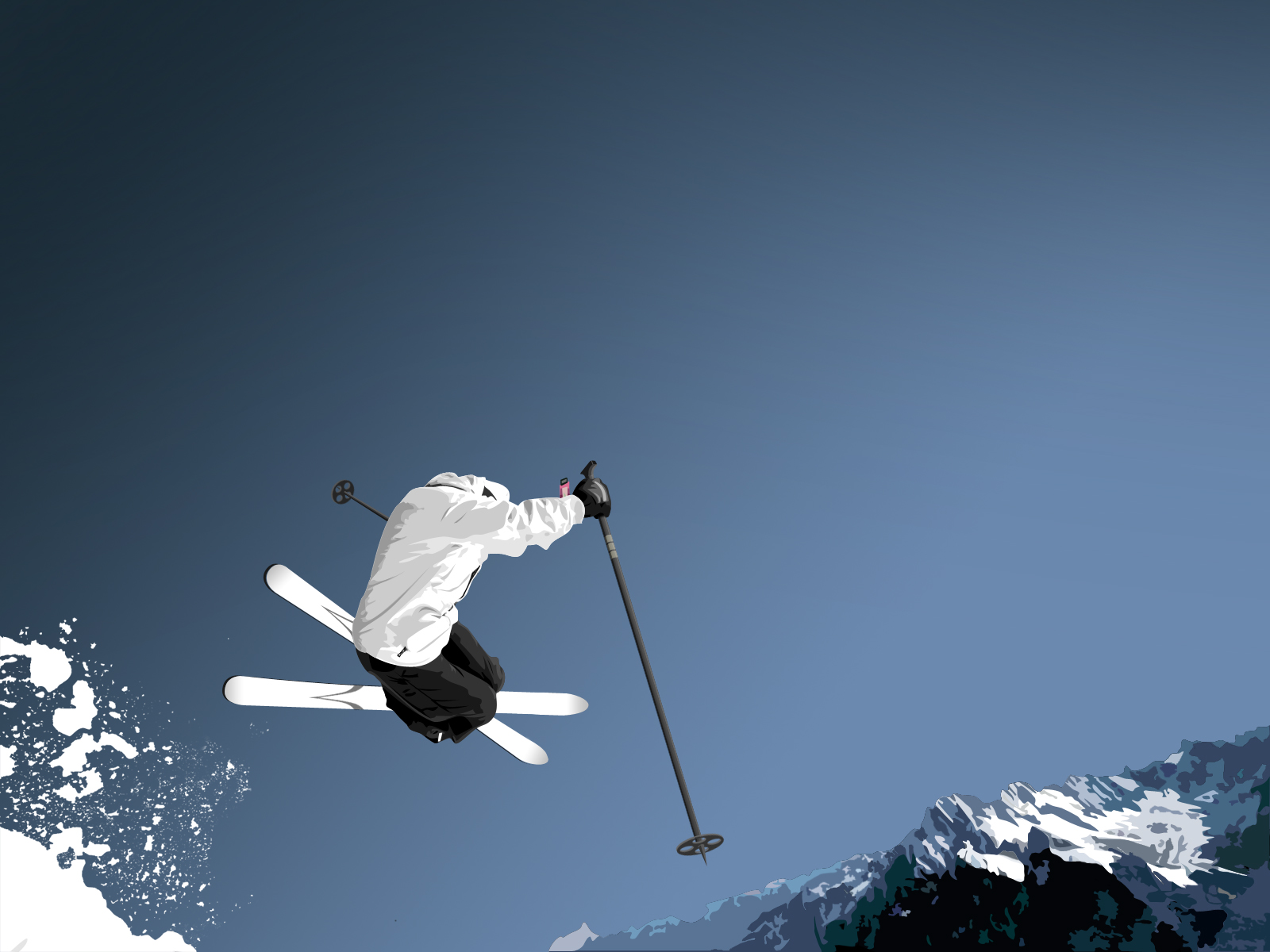 Ski Jump Windows 7 Abstract Wallpapers - Ski Jump , HD Wallpaper & Backgrounds