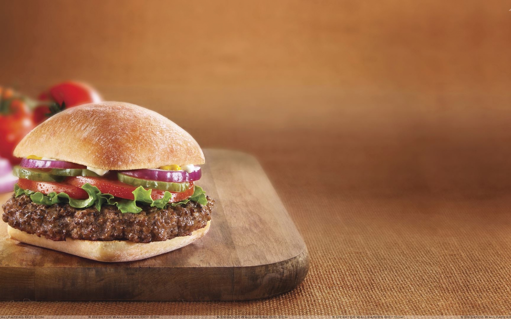 Burger Wallpaper - Hamburger , HD Wallpaper & Backgrounds