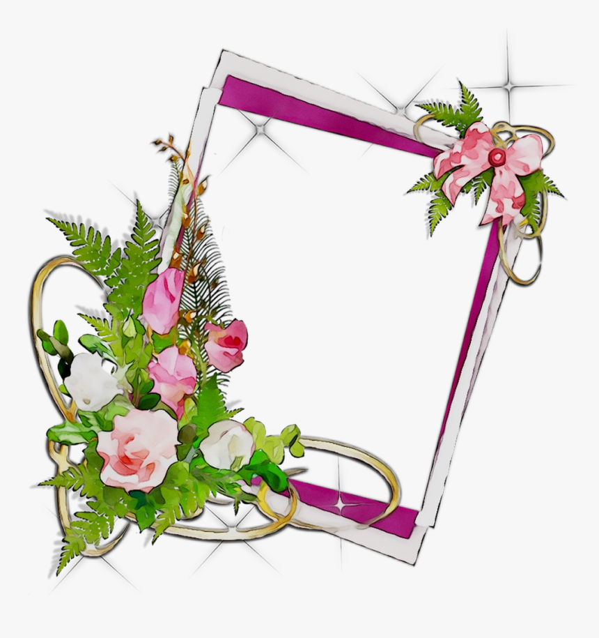 Picture Flower Frame Wallpaper Desktop Frames Clipart - Flower Frames Clipart , HD Wallpaper & Backgrounds