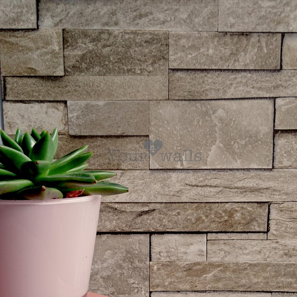 Slate Effect Wallpaper - Stone Split Face Tiles , HD Wallpaper & Backgrounds