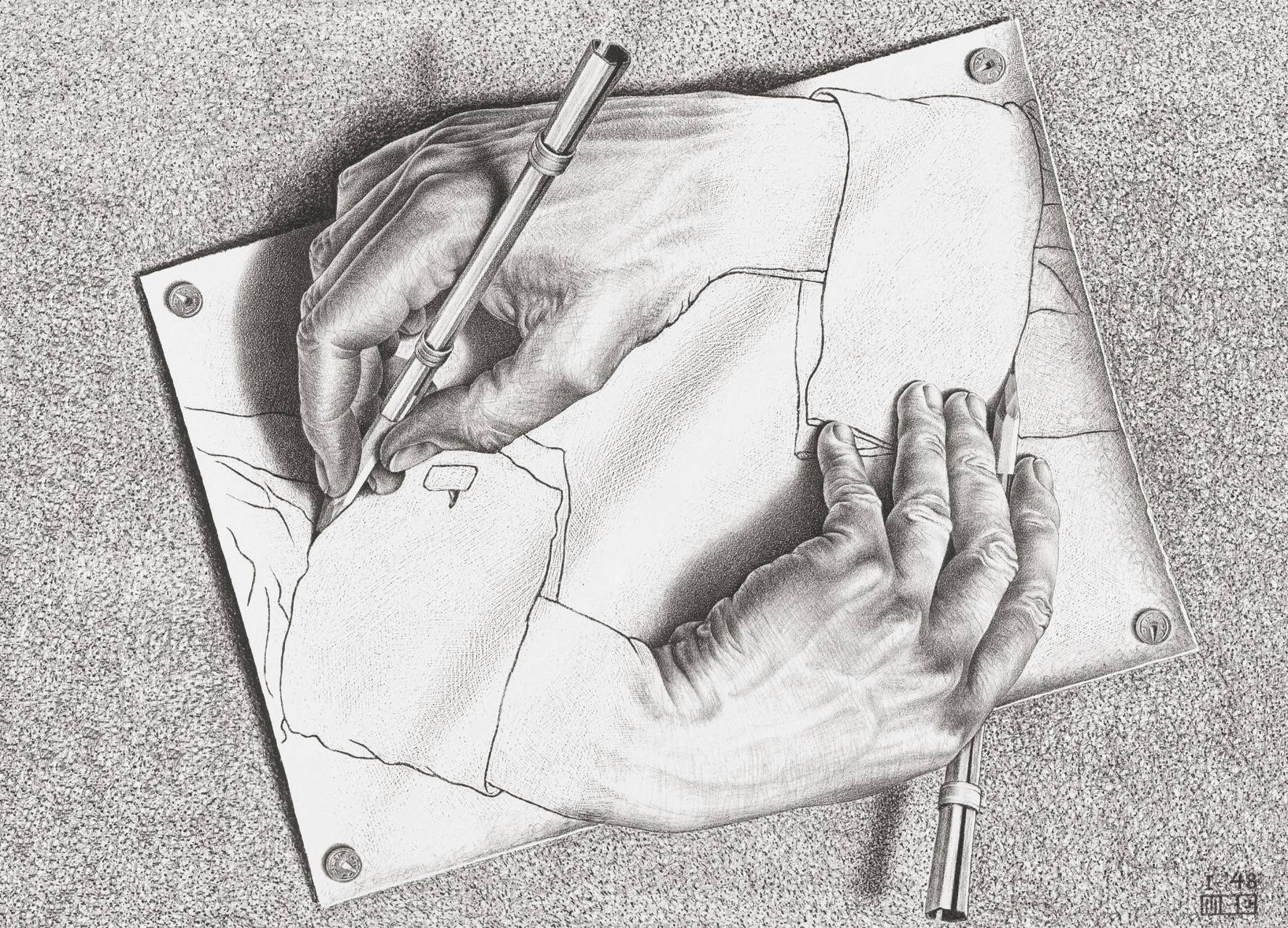 Wallpaper - Illustration Escher Bach Godel , HD Wallpaper & Backgrounds