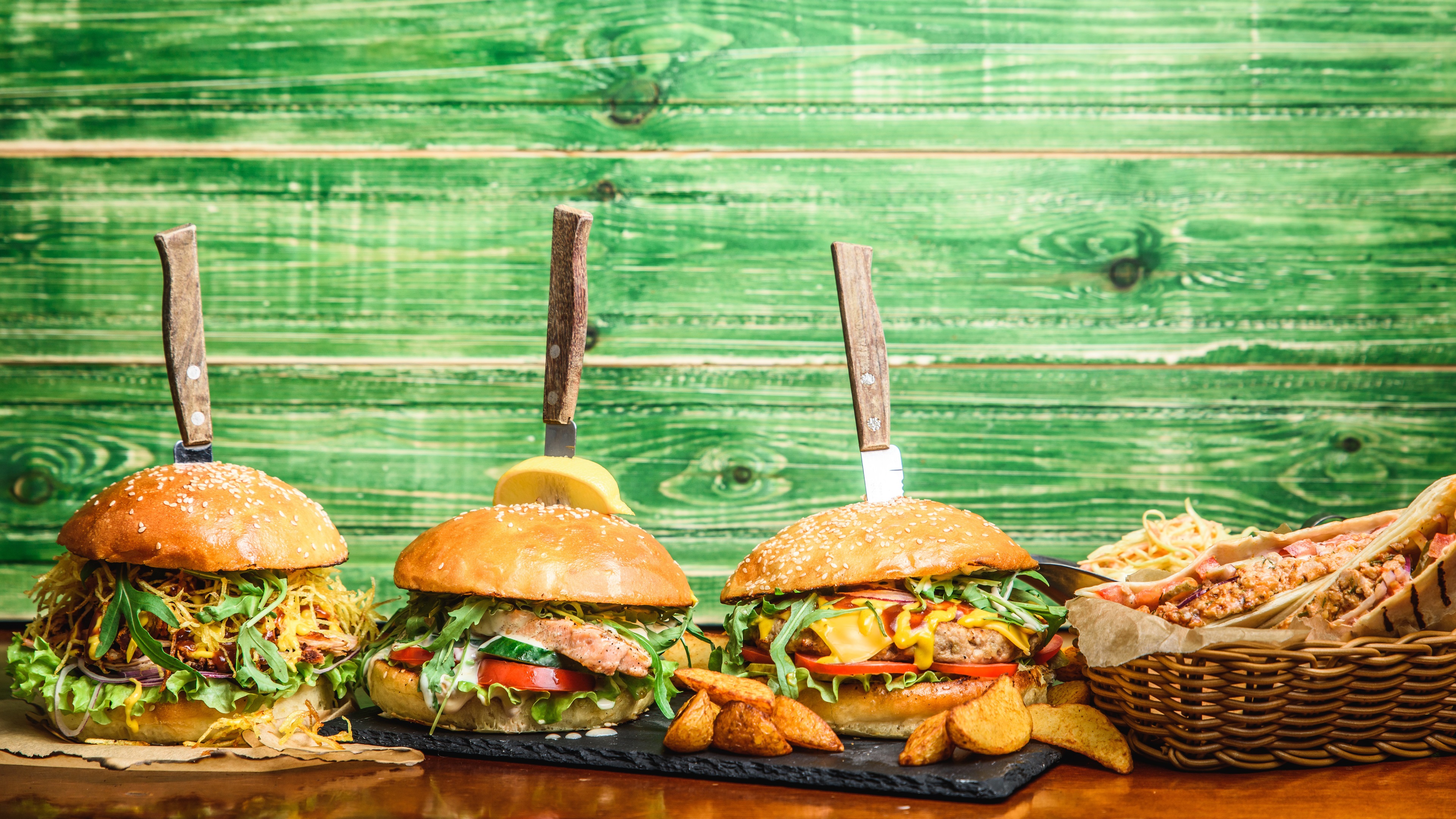 Wallpaper Food, Burgers, Fried Potatoes, Food - Fondos De Comida Hamburguesas , HD Wallpaper & Backgrounds