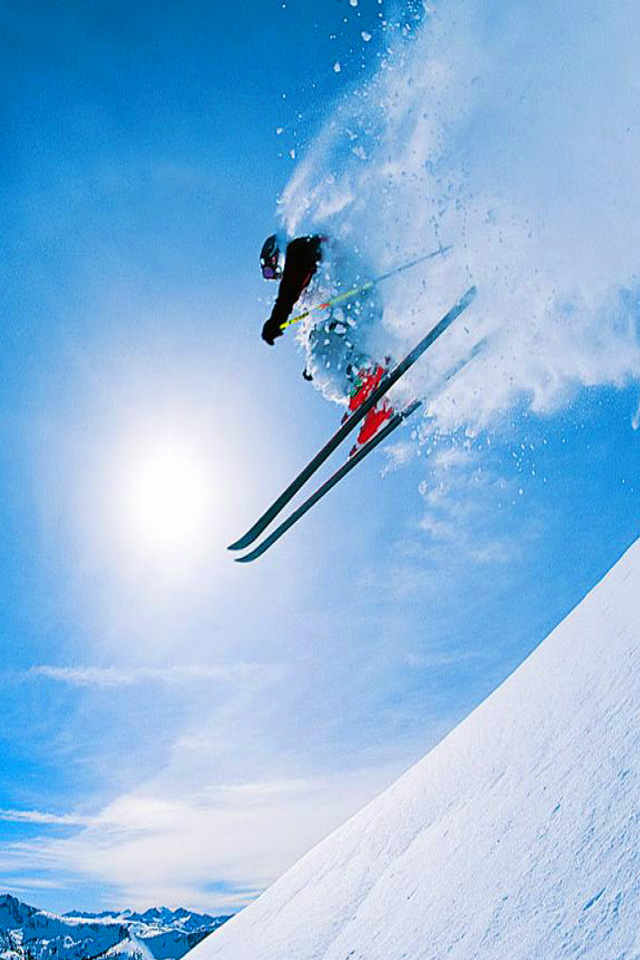 Skiing Wallpaper - Ski Wallpaper 4k Iphone , HD Wallpaper & Backgrounds