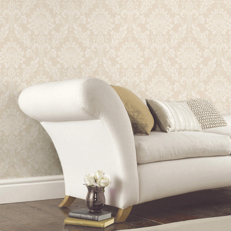 Holden Decor Clara Damask Mink Metallic Glitter Wallpaper - B&q Wallpaper Pink And Grey , HD Wallpaper & Backgrounds