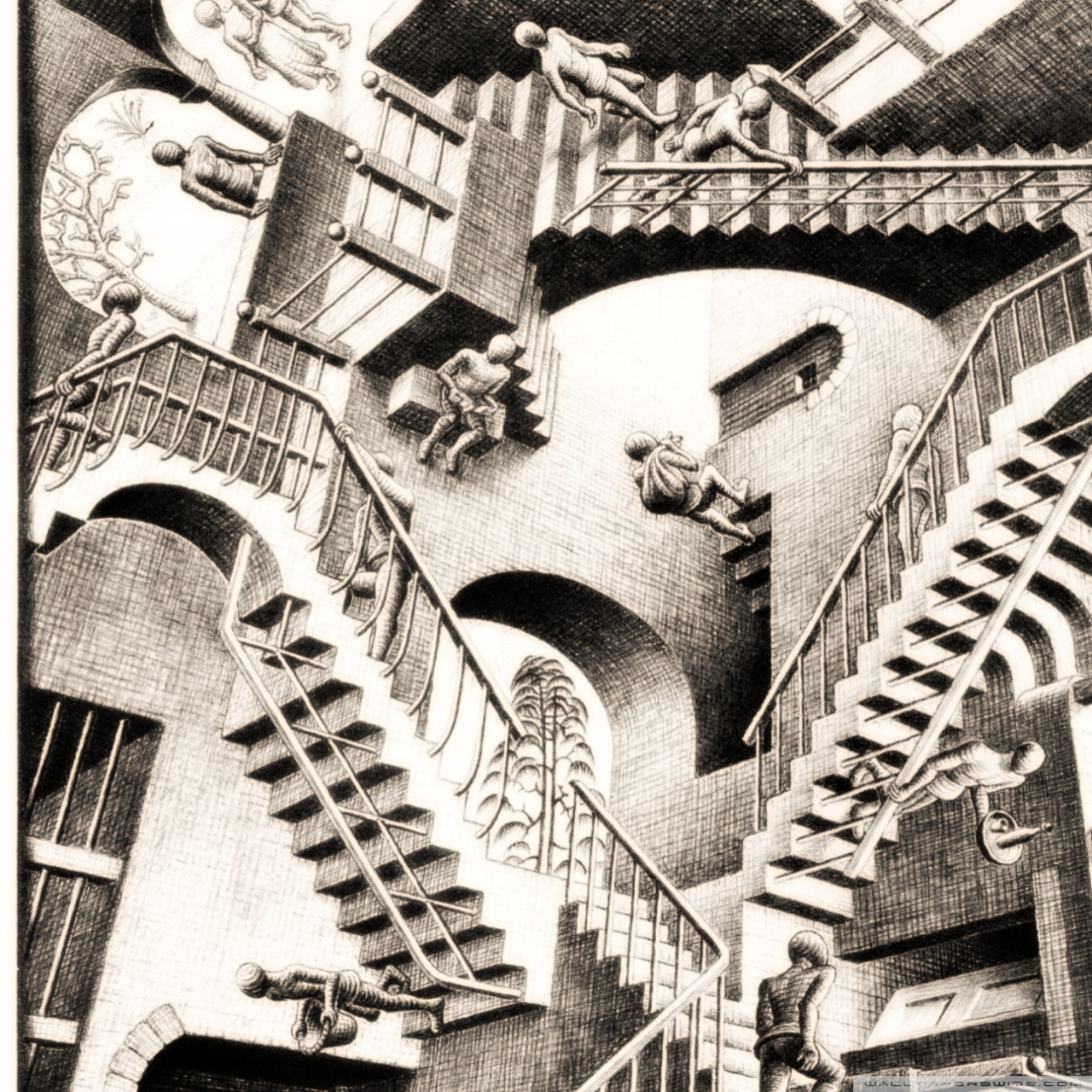 Mc Escher Relativity , HD Wallpaper & Backgrounds