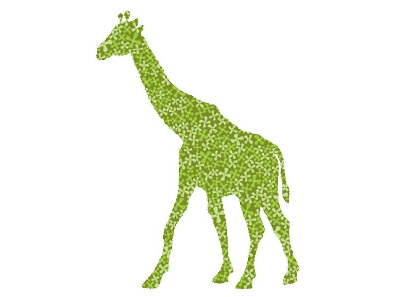 Giraffe Wallpaper Silhouette - Vintage Wallpaper Pattern , HD Wallpaper & Backgrounds
