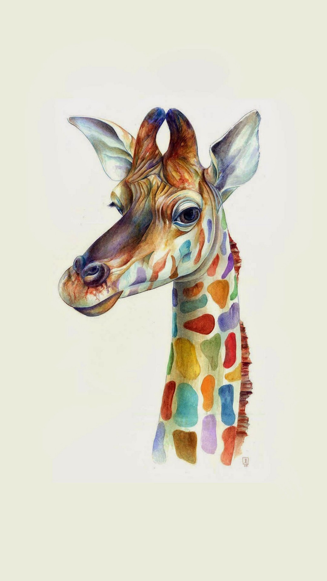 Cute Giraffe Head Wallpaper Resolution - Giraffe Art , HD Wallpaper & Backgrounds
