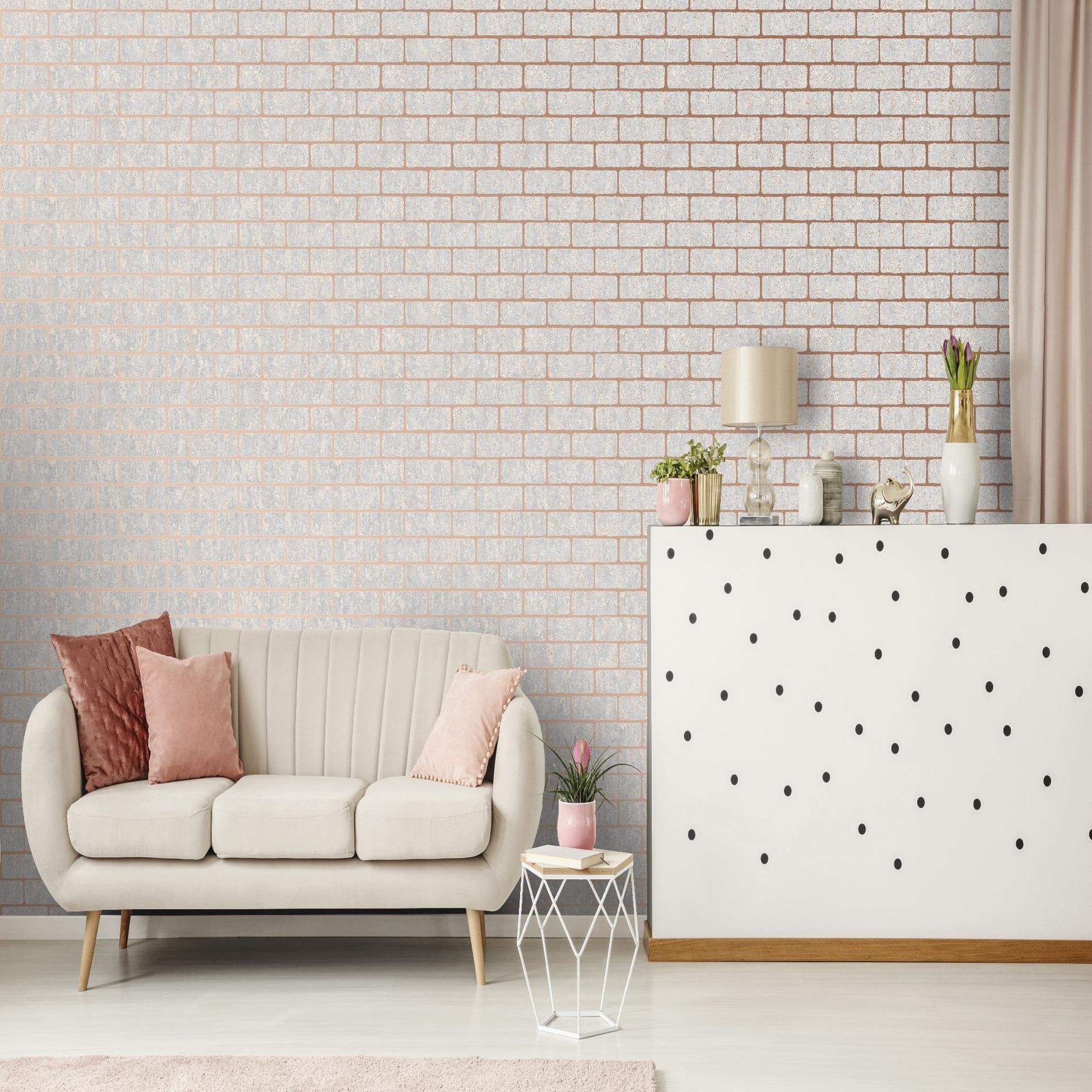 Superfresco Brick Wallpaper Milan Rose Gold , HD Wallpaper & Backgrounds