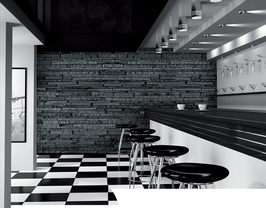 Slate Wall Design - کاغذ دیواری آجر نما , HD Wallpaper & Backgrounds