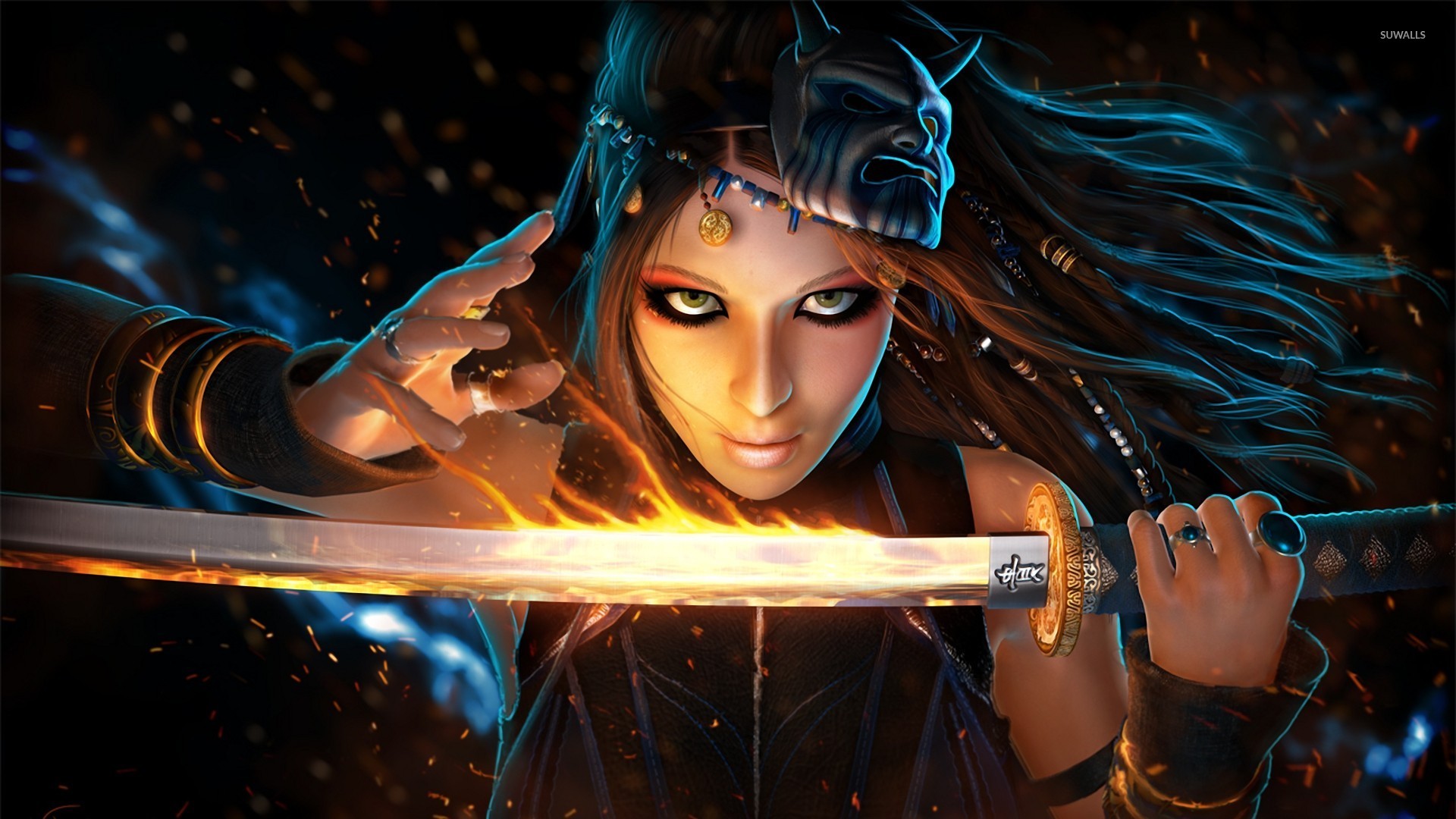 Fantasy Woman With Sword , HD Wallpaper & Backgrounds