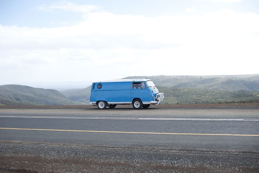 Campervan, Traveling, Vw, Road, Trip, Holiday, Driving, - Nikon D700 Road Trip , HD Wallpaper & Backgrounds