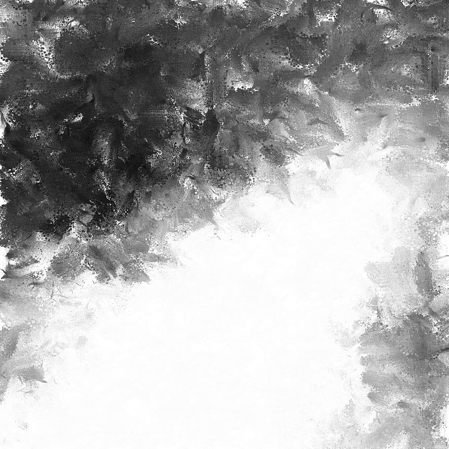 Black And White, Mono Color, Brush Strokes, Painting, - Color Brush Black , HD Wallpaper & Backgrounds