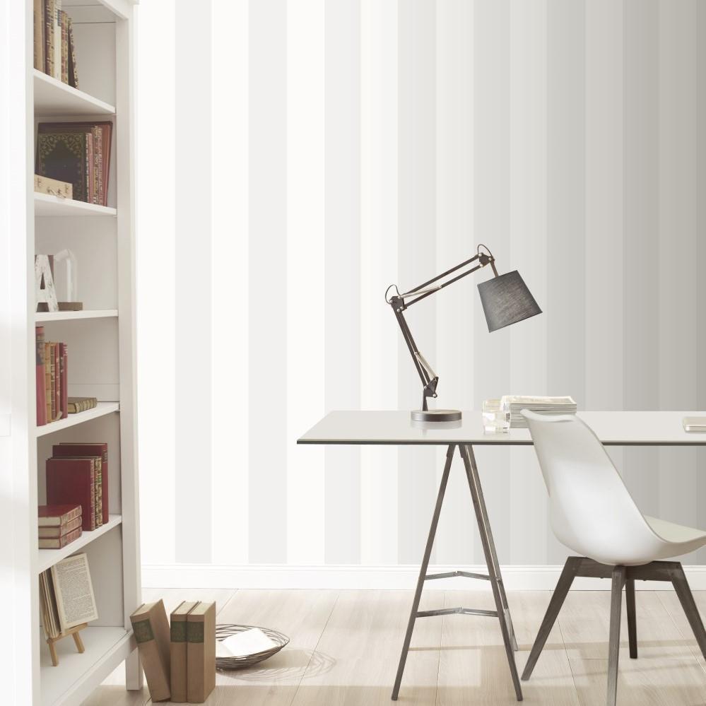 Rasch Wallpapers White And Silver Stripe Wallpaper - Carta Da Parati Forme Geometriche , HD Wallpaper & Backgrounds