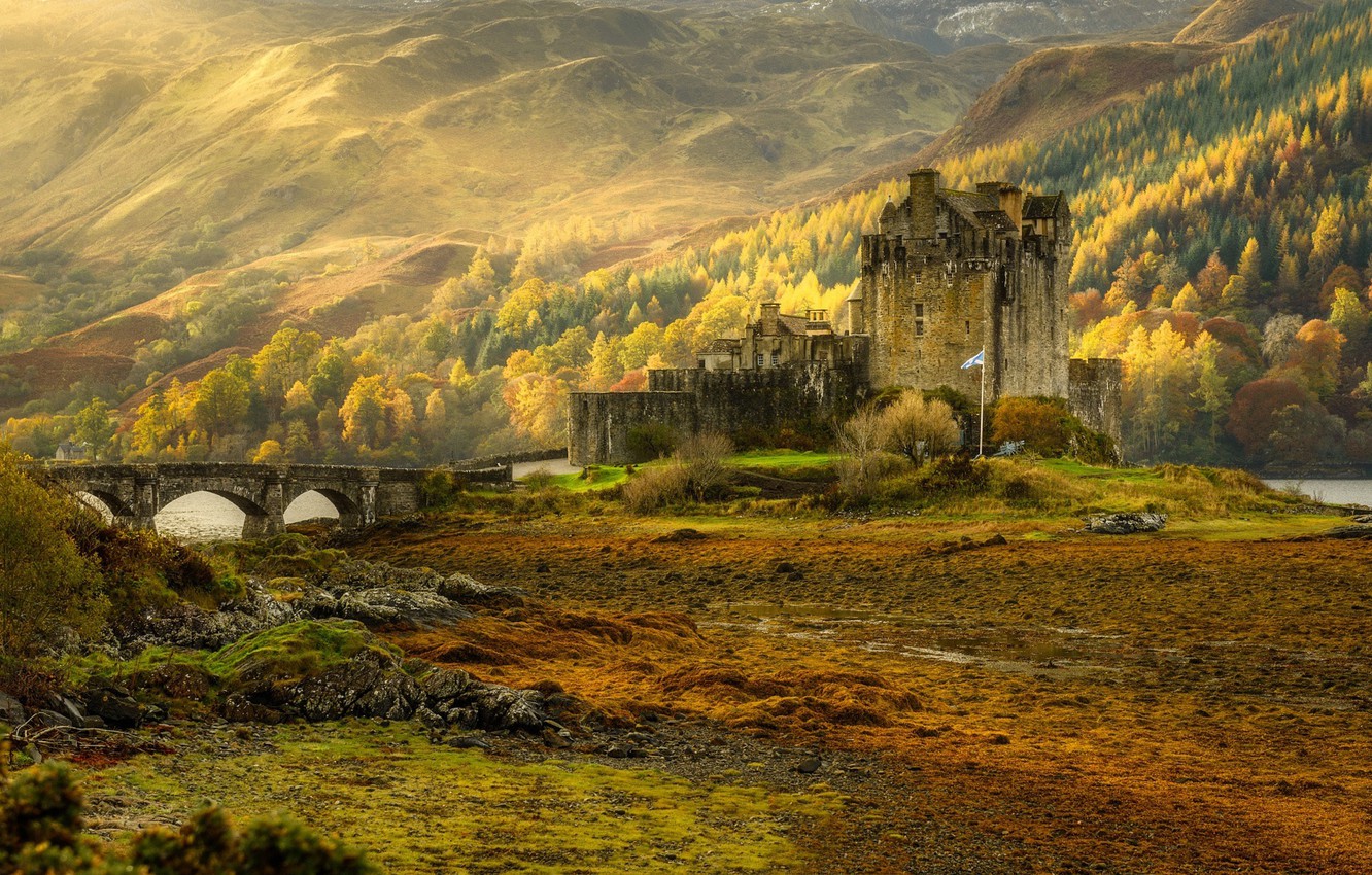 Photo Wallpaper Autumn, Nature, Scotland, The Eilean - Fond D Écran Écosse , HD Wallpaper & Backgrounds