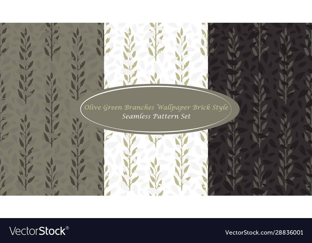 Olive Green Branches Wallpaper Brick Style - Circle , HD Wallpaper & Backgrounds