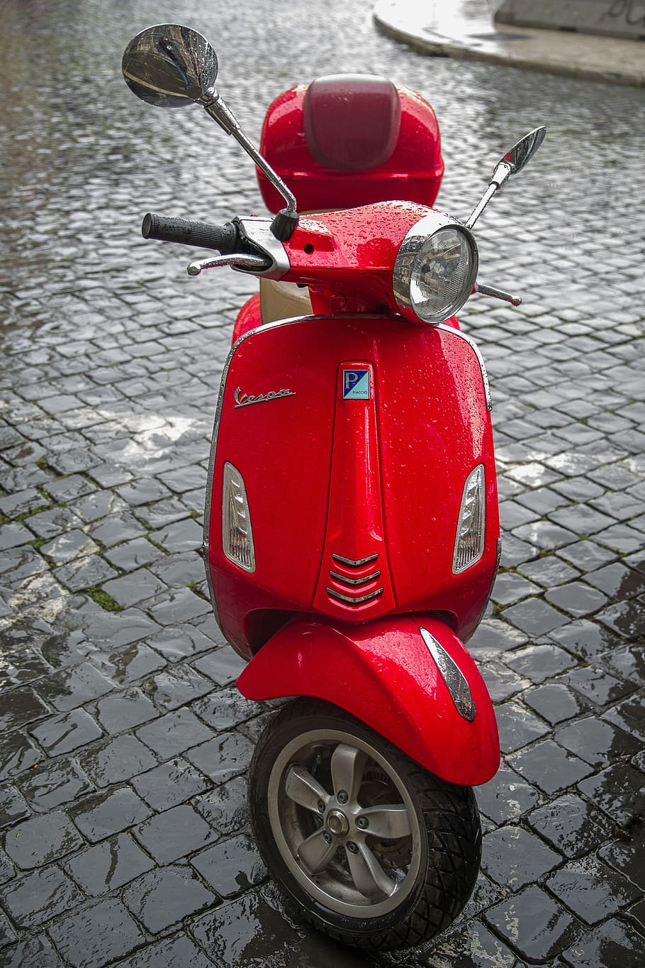 Vespa, Scooter, Motorcycle, Red, Vehicle, Motorbike, - Vespa Scooter Red , HD Wallpaper & Backgrounds