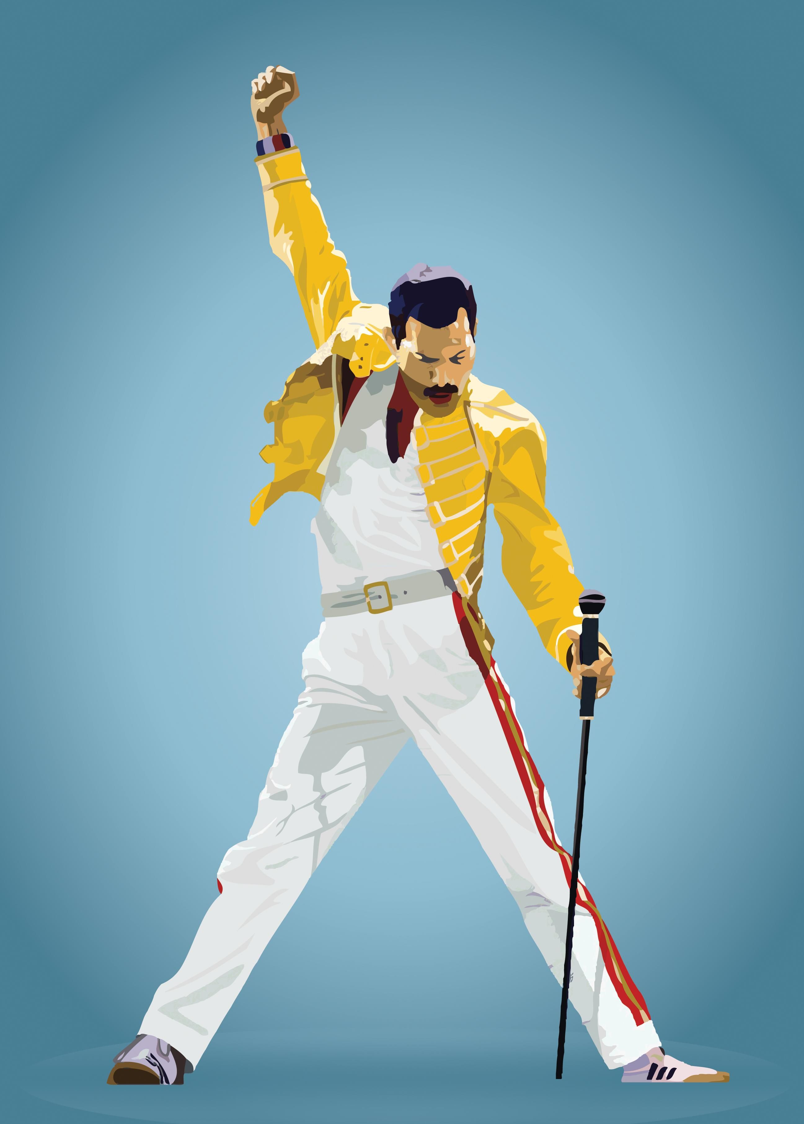 He Is The Champion Freddie Mercury [2594px3626p] Hdwallpaper - Freddie Mercury Wallpaper Hd , HD Wallpaper & Backgrounds