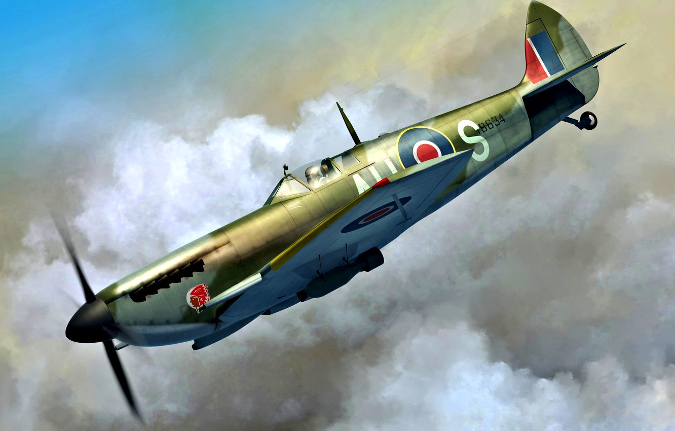 Photo Wallpaper Fighter-bomber, Supermarine Spitfire, - Spitfire Bomber , HD Wallpaper & Backgrounds