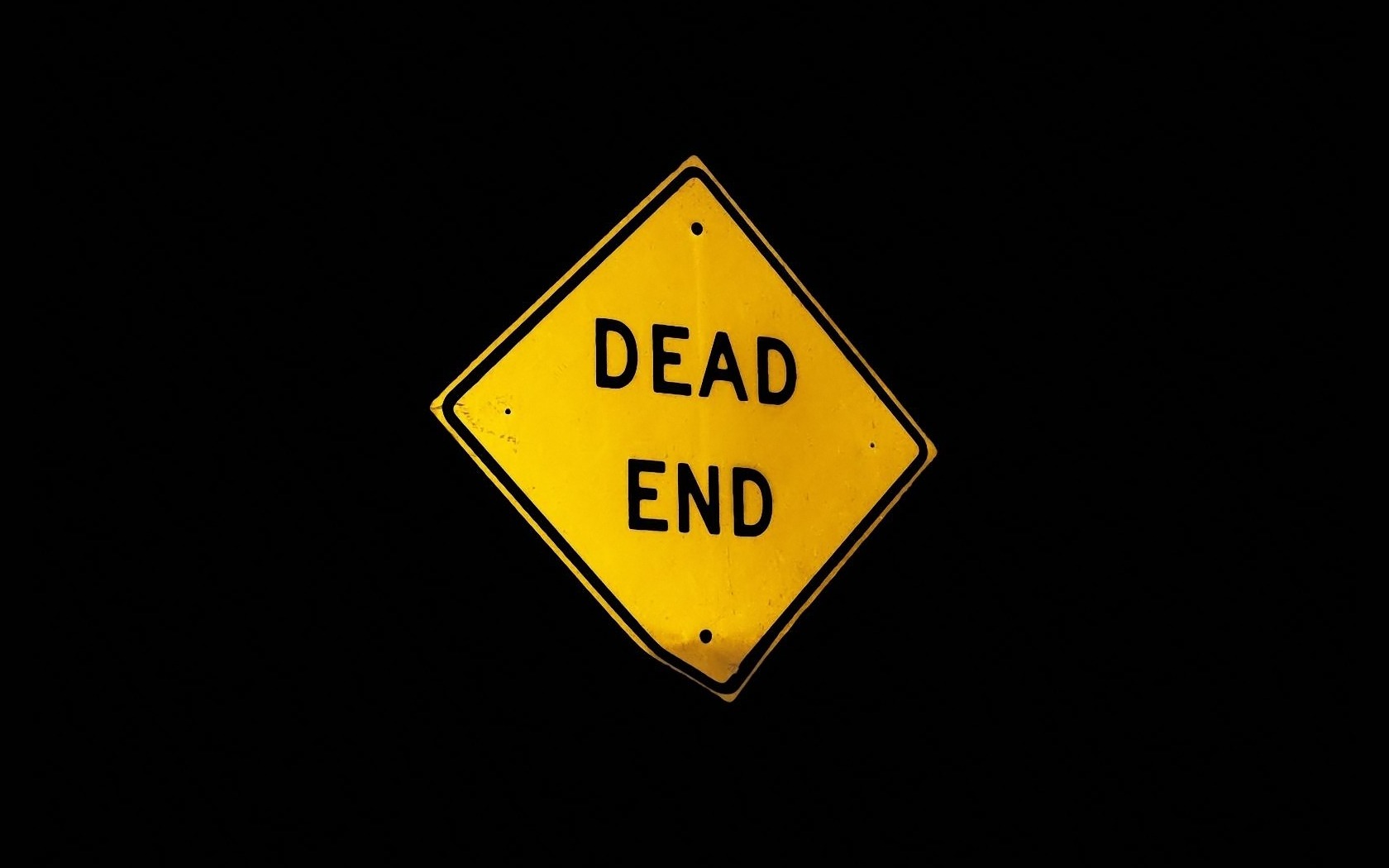 Dead Wallpaper - Dead End Sign Black Background , HD Wallpaper & Backgrounds
