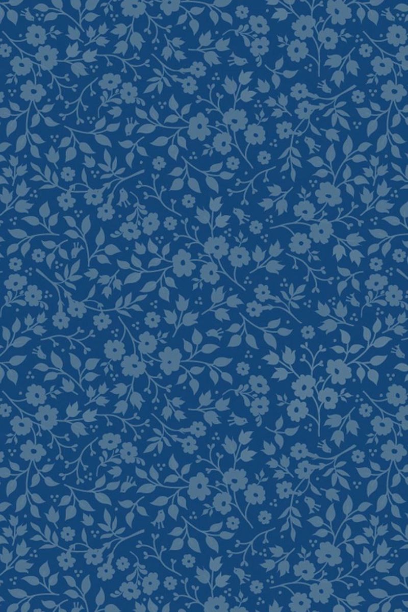 Small Leaf Pattern Wallpaper Blue , HD Wallpaper & Backgrounds
