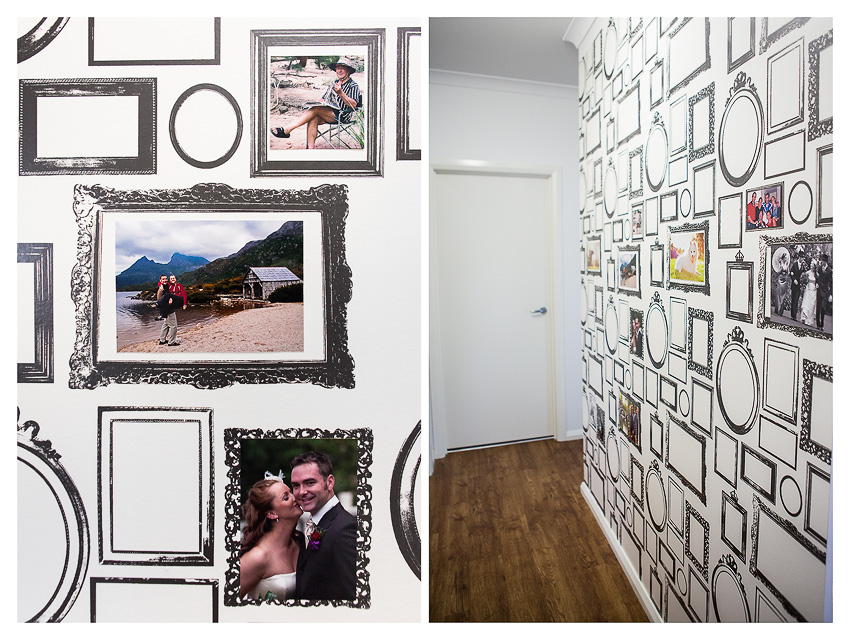 Photo Frame Wall Wallpaper Memories On Display Akemi - Frame Design , HD Wallpaper & Backgrounds