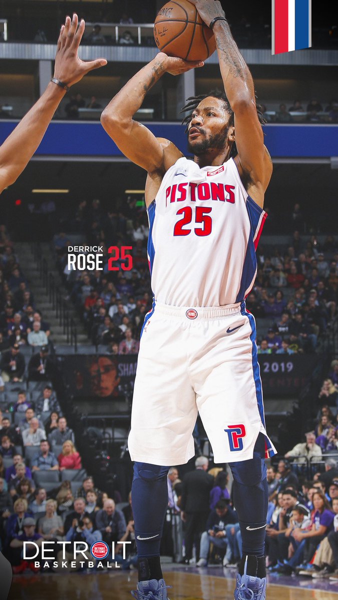 Detroit Pistons Wallpaper - Derrick Rose Detroit Pistons , HD Wallpaper & Backgrounds