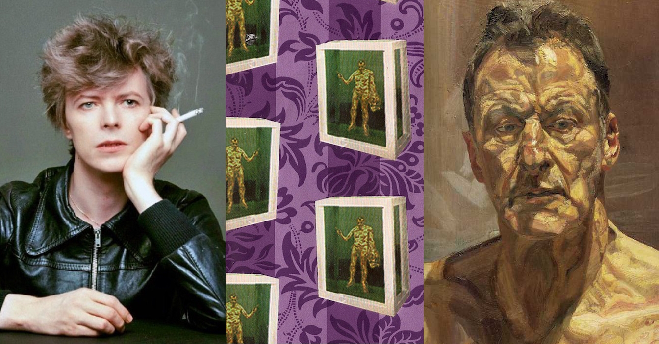 David Bowie’s Laura Ashley Wallpaper Tribute To Lucian - Lucian Freud's Reflection Self Portrait , HD Wallpaper & Backgrounds