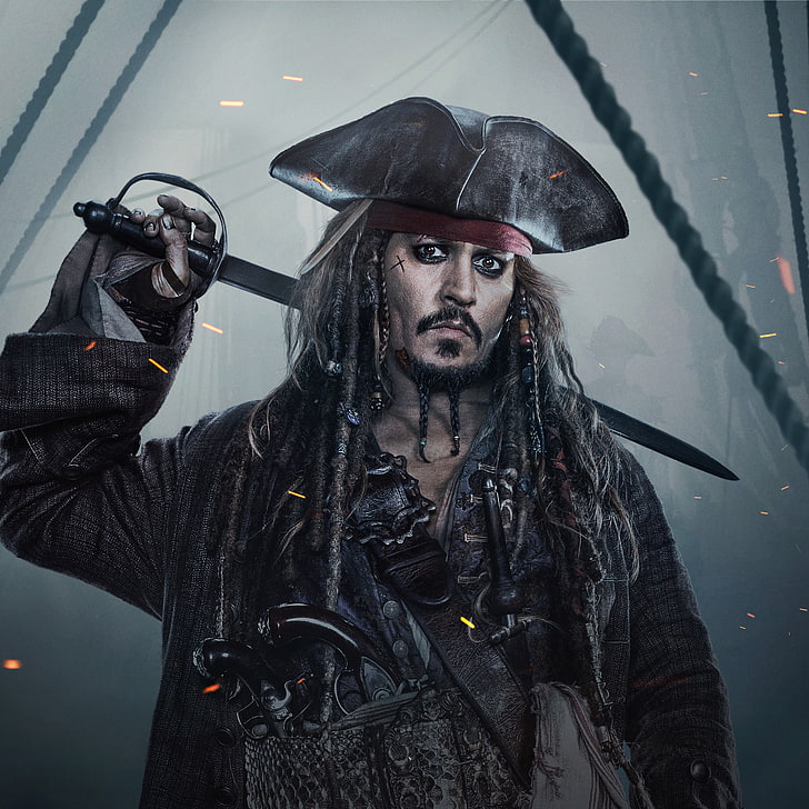Johnny Depp As Jack Sparrow Wallpaper, Fog, Guns, Hat, - Jack Sparrow Wallpaper 4k , HD Wallpaper & Backgrounds