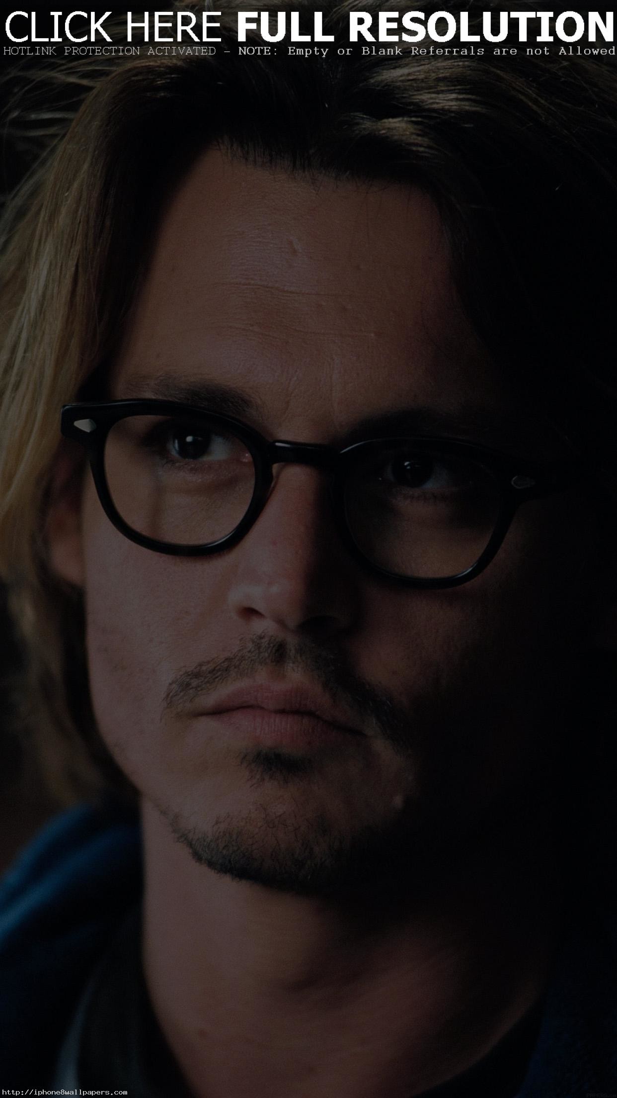 Johnny Depp Wallpaper For Iphone - Glasses Black Johnny Depp , HD Wallpaper & Backgrounds
