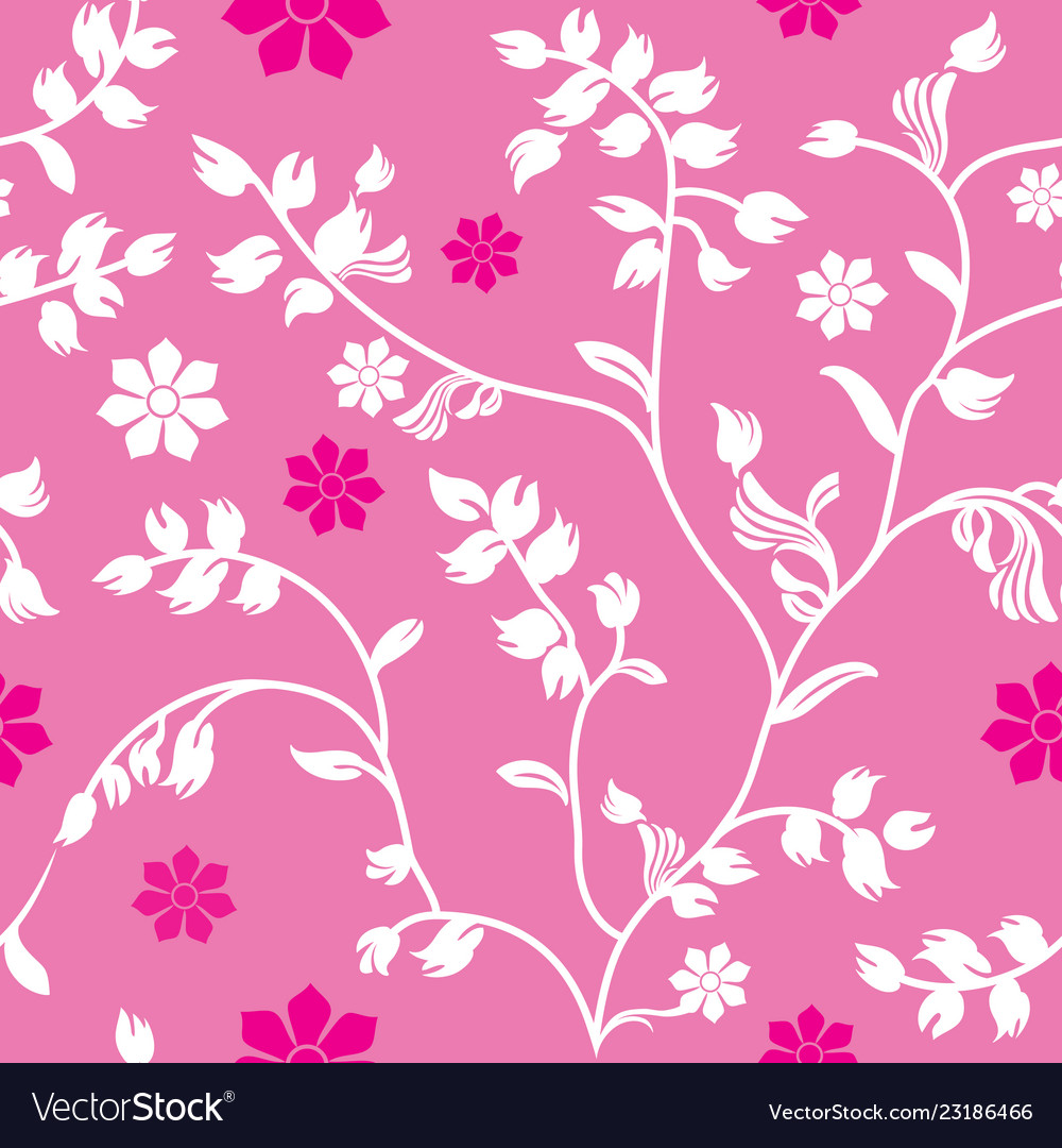 Pink Floral Wallpaper Pattern - Pink Flower Wallpaper Design , HD Wallpaper & Backgrounds