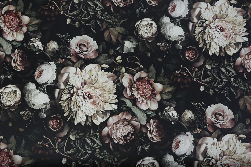Dark Floral Wallpaper , HD Wallpaper & Backgrounds