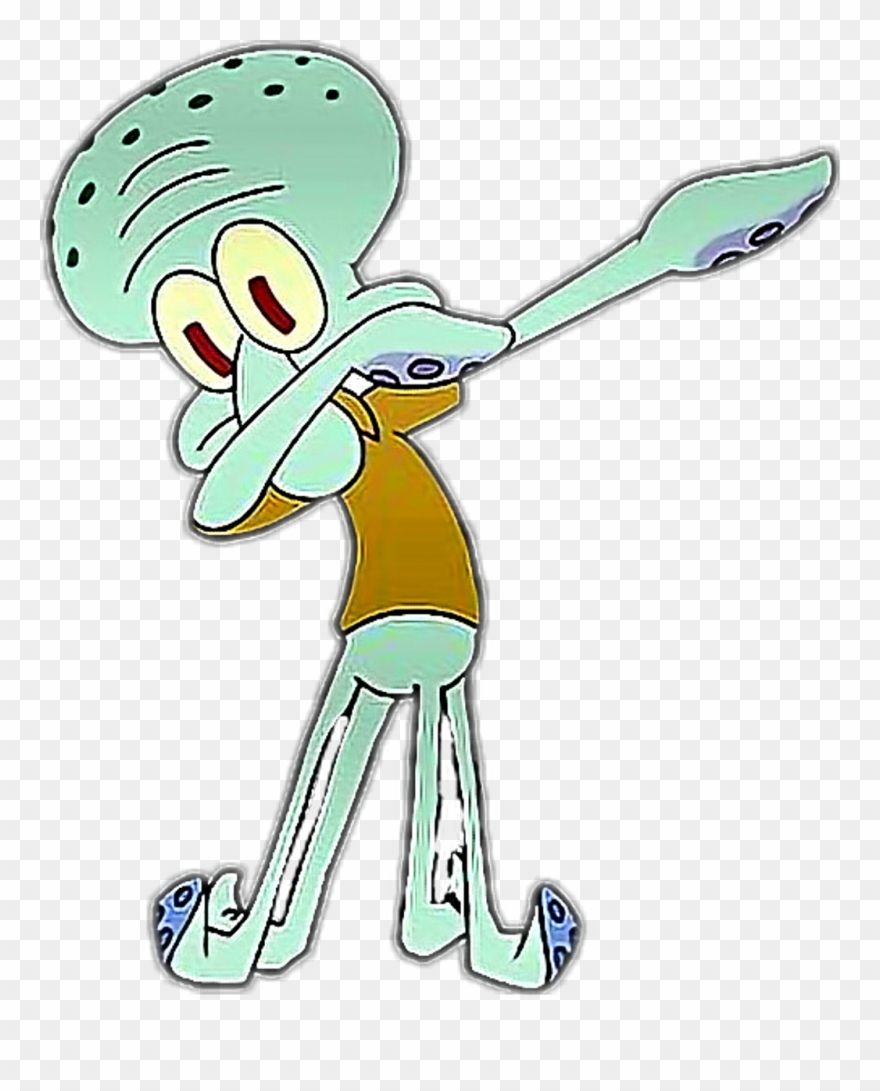 #ftestickers #squidward #dab #dance - Transparent Background Squidward Dab Png , HD Wallpaper & Backgrounds