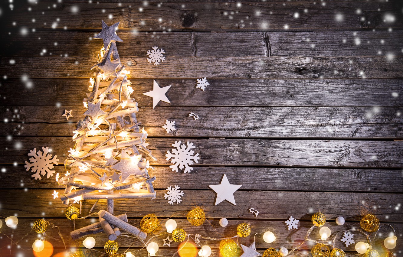 Photo Wallpaper Winter, Snow, Merry Christmas, Decoration, - Merry Christmas Images Hd 2019 , HD Wallpaper & Backgrounds