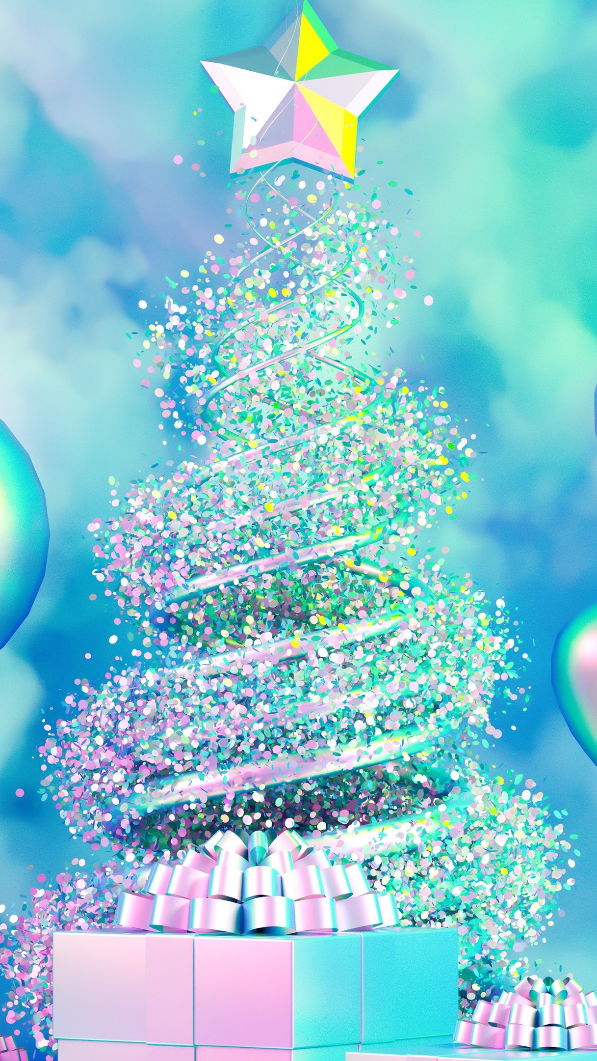 Christmas Tree Desktop Wallpaper Iphone, Android - Happy New Year 2020 , HD Wallpaper & Backgrounds
