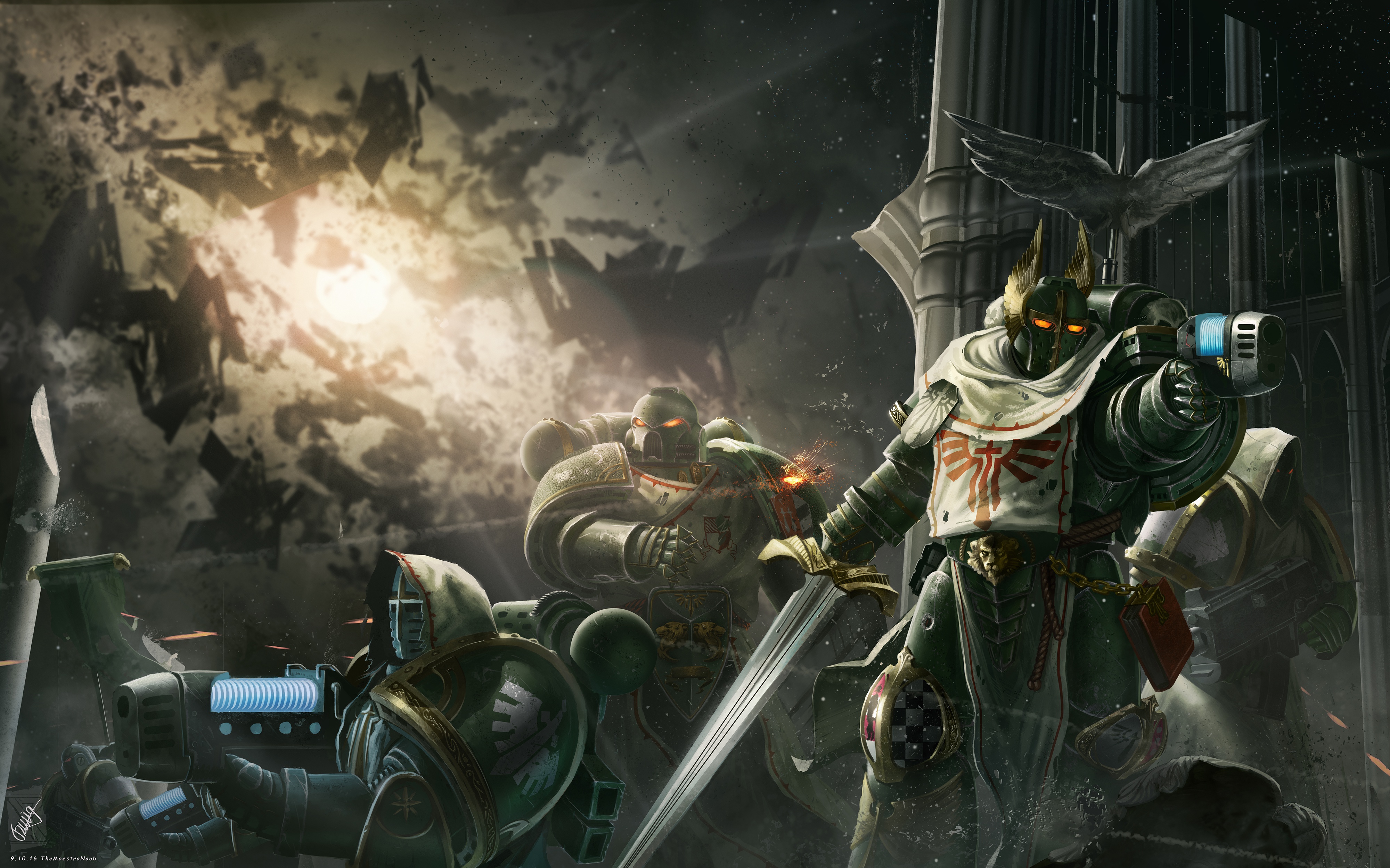 Warhammer 40k Dark Angels , HD Wallpaper & Backgrounds