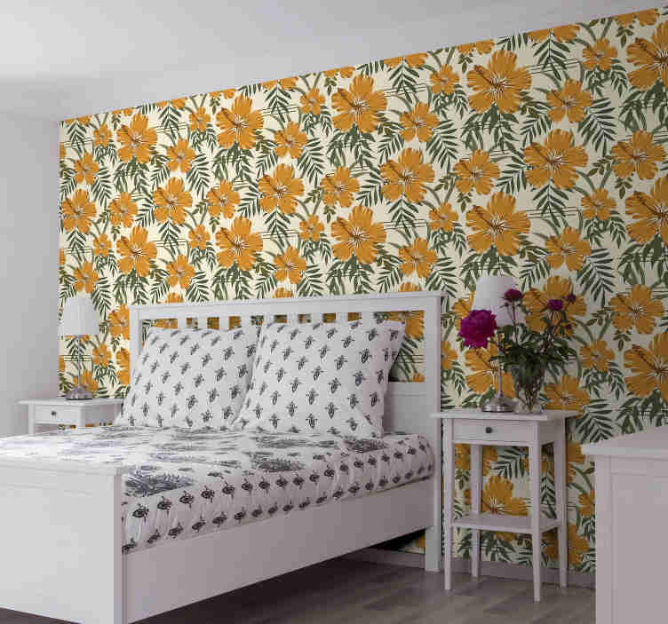 Floral Grey Ornamental Wallpaper - Papel De Parede Para Quarto Rosa , HD Wallpaper & Backgrounds