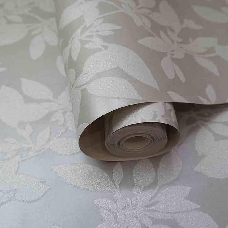 Holden Linden Grey Floral Glitter Wallpaper- - Lamp , HD Wallpaper & Backgrounds
