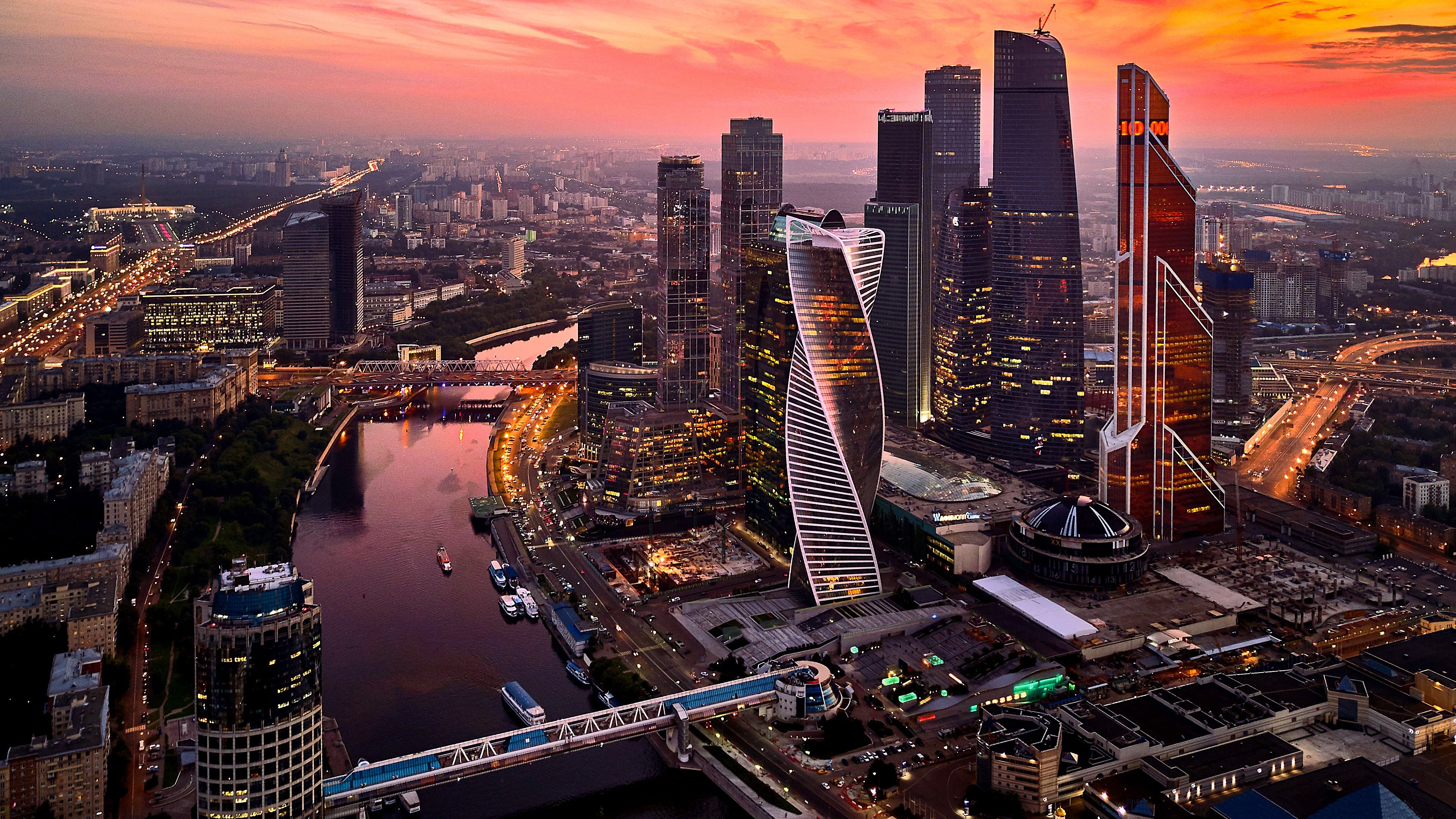 3840x2160, Moscow International Business Center Russia - Ultra Hd Business Wallpaper 4k , HD Wallpaper & Backgrounds
