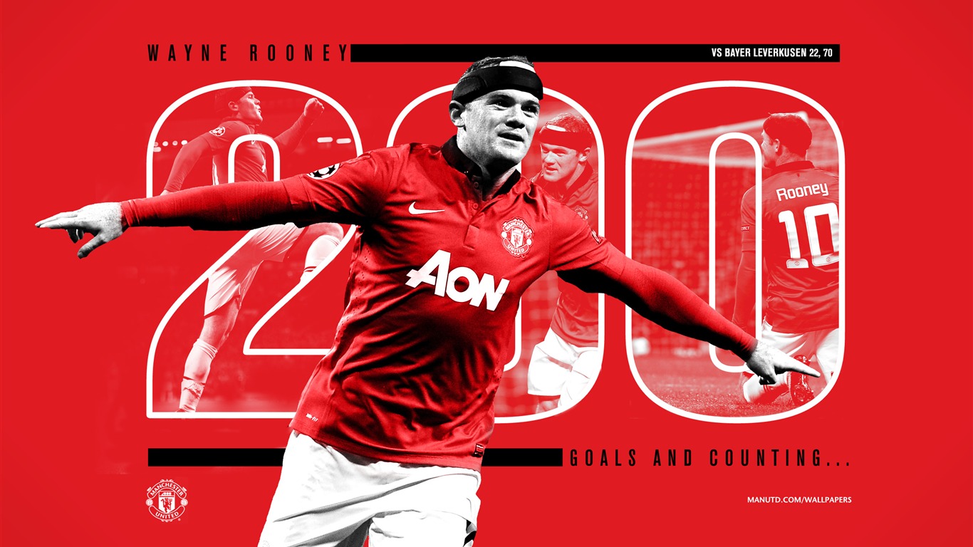 Rooney 200 Goals 2013 2014 Season Hd Wallpaper2013 - Camiseta Manchester United 2011 , HD Wallpaper & Backgrounds