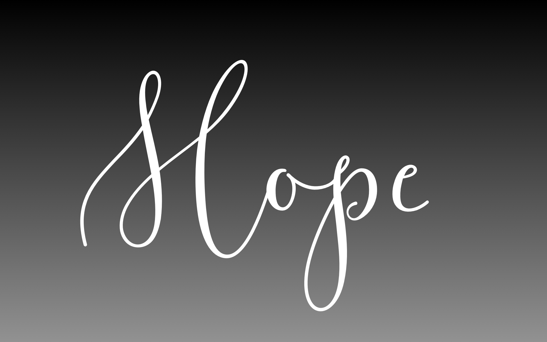 Hope Themed Calligraphy Abstract Letter Design Christian - Black & White Hope , HD Wallpaper & Backgrounds